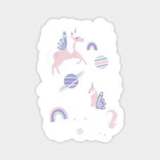 Space Unicorn - Candy Pastels Sticker